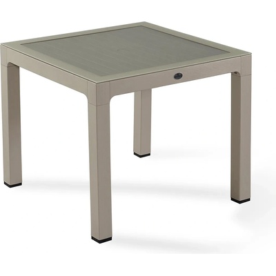 Novussi ГРАДИНСКА МАСА+СТЪКЛО wood 90x90 КАПУЧИНО (nvs-035-09/09s)