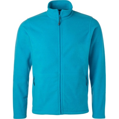 James & Nicholson mikina JN 782 na zip, mikrofleecová, pánská COT02078244001 turquoise