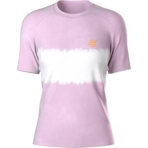 Compressport Дамска тениска Compressport Women's Performance S/S T-Shirt Running shirt - Orchid Bouquet / Apricot / White - размер XS (916-3349-0711)