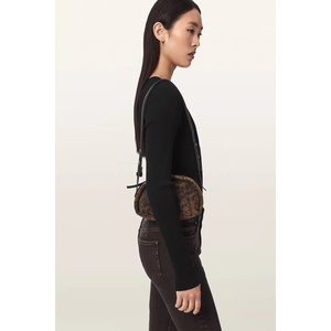 AllSaints чанта crossbody дамска от велур ROSALIE (W722XD)