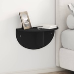 vidaXL Стенен рафт 2 бр. Черно 48 x 24 x 24 см Инженерна дървесина (891431)
