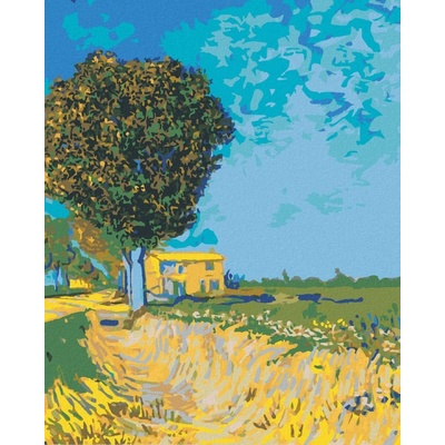 zuty ZutyMalování Podle čísel Alej V Arles S Domy Vincent Van Gogh 80 x 100 Cm Plátno