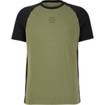 Stoic Фланелка с къс ръкав за колоездене Stoic PerformanceMerino LofsdalenSt. MTB S/S Cycling jersey - Black / Moss Green (056-4036-0211)