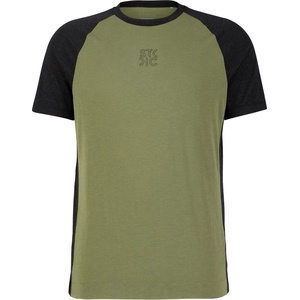 Stoic Фланелка с къс ръкав за колоездене Stoic PerformanceMerino LofsdalenSt. MTB S/S Cycling jersey - Black / Moss Green (056-4036-0211)