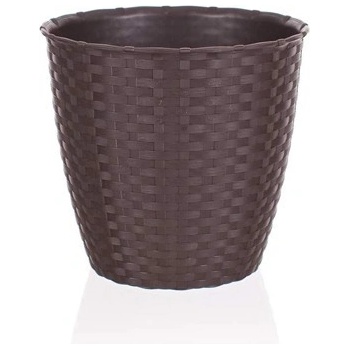 VETRO PLUS Květináč RATTAN 19 cm hnědý