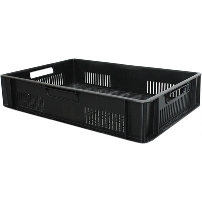 Přepravka plastová na zeleninu 600x400x125 mm | PETRAplast Barva: Černá