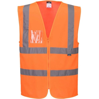 Portwest C371 Hi-Vis Zipped Band and Brace reflexná vesta oranžová
