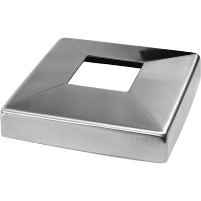 Kryt spodní příruby 108 x 108 mm, broušená nerez AISI 304