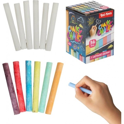 Teddies Křídy tabulové 8cm barevné 24 ks v krabičce 12 x 10 x 2 cm