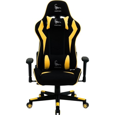GEMBIRD Gaming chair / herní křeslo SCORPION 05, černá sítovina,žltá kůže, GC-SCORPION-05