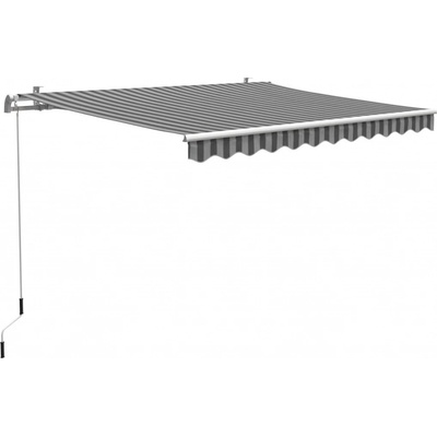 OBI Markýza s kloubovými rameny Aventura šedo-bílá 300 x 200 cm