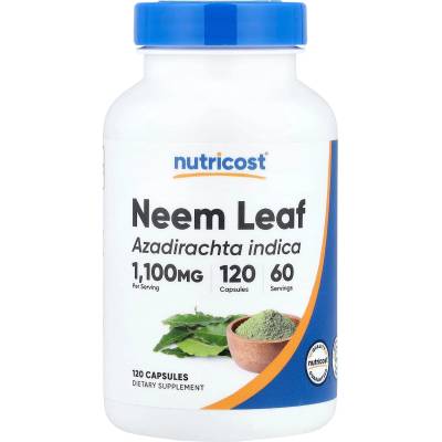 Nutricost Neem Leaf, 550 mg, 120 капсули, Nutricost (57592 (733101) NC)