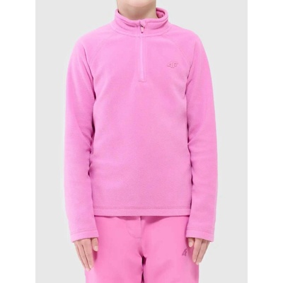 4F Girls' fleece sweatshirt ružová