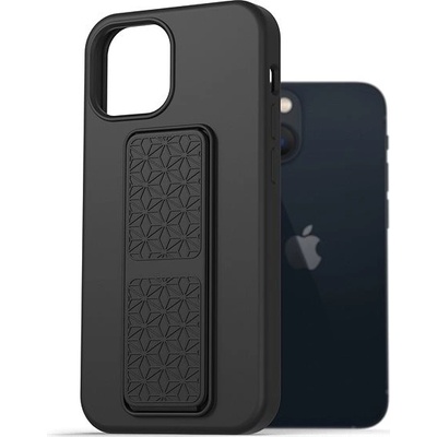 Púzdro AlzaGuard Liquid Silicone Case with Stand iPhone 13 Mini čierne