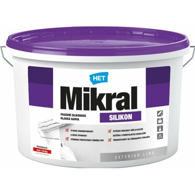 HET MIKRAL SILIKON Silikónová fasádna farba - biela - 7 kg