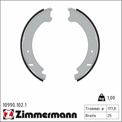 Sada brzd. čeľustí parkov. brzdy ZIMMERMANN 10990.102.1
