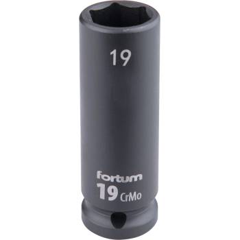 Fortum машинна (ударна) муфа 1/2", 19 mm, L 78 mm, почернена, FORTUM