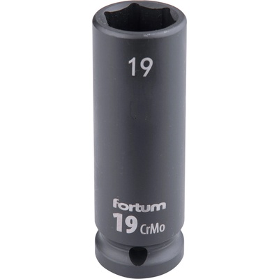 Fortum машинна (ударна) муфа 1/2", 19 mm, L 78 mm, почернена, FORTUM