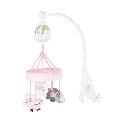 Chipolino Музикална въртележка за кошара с проектор Chipolino - Розова градина (MILSLP2602PG)