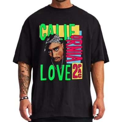Hoodstyle Тениска Oversize 2Pac Cali Love0396 - Черен, размер 2XL
