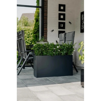 eshop-kvetinace.sk Kvetináč ELEMENTO SLIM, sklolaminát, šírka 90 cm, antracit, outlet