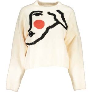 Desigual Дамски пуловер desigual, Цвят Бял (23wwjf87_bi1001)