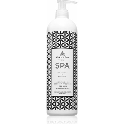 Kallos Spa Hydrating hydratačný sprchový gél na tvár telo a vlasy pre mužov 500 ml