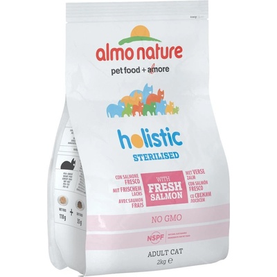 Almo Nature Sterilised losos s rýží 2 x 2 kg
