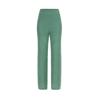 Guess Текстилни панталони Yasmina W3GB01 Z2WK0 Зелен Relaxed Fit (Yasmina W3GB01 Z2WK0)