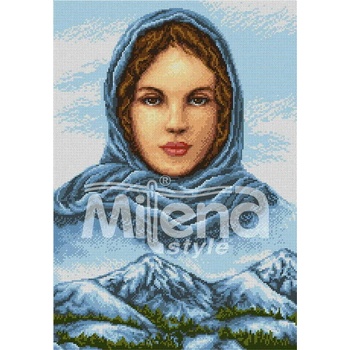 Milena Style Снежна приказка - гоблен със схема конци dmc 1: 1