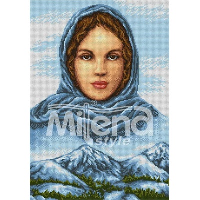 Milena Style Снежна приказка - гоблен със схема конци dmc 1: 1