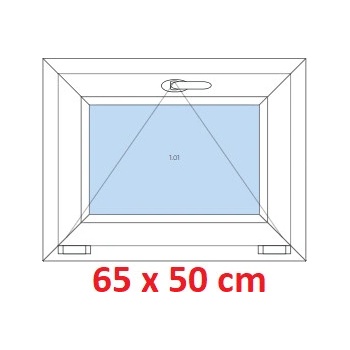 Soft Plastové okno 65x50 cm, sklopné