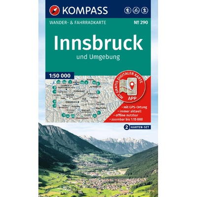 290 Innsbruck und Umgebung (Set 2 mapy) 1: 50 000 KOMPASS