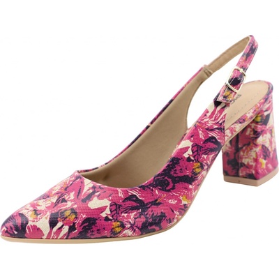 Piccadilly dámské lodičky 745145 1 pitaya rosa/napa juta floral