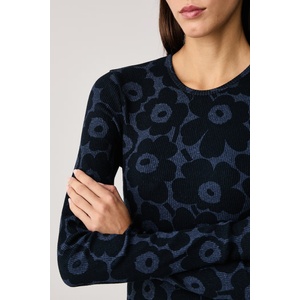 Marimekko блуза с дълги ръкави дамска от памук с еластан (095932)