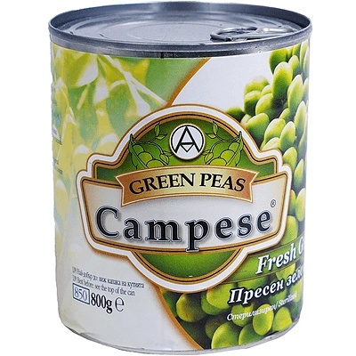 CAMPESE Грах Campese, Зелен, 800гр