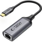 Tech-Protect UltraBoost адаптер Type-C към Ethernet RJ45 1000Mbps черен (5906302321834)