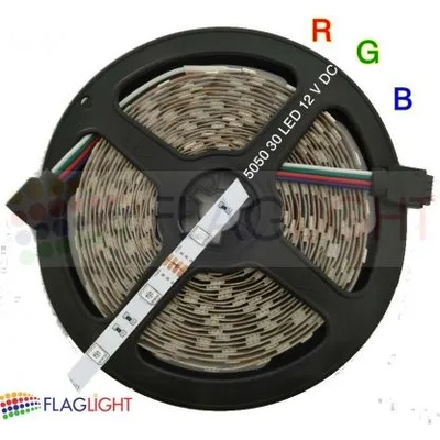 12V LED Лента Многоцветна 5050-30 SMD/m RGB, 12V, 5 W/m, IP20, ролка 5м ► 2.86 лв/м (0386)