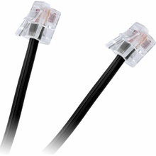 Cabletech TEL0033A-2 telefónny, 6P4C konektor - 6P4C konektor, 2m, černý