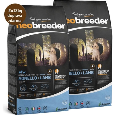 Alleva Neo breeder Puppy medium & maxi lamb 2 x 12 kg