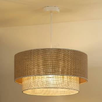 Image 1 of Duolla - Пендел YUTE BOHO 3xE27/15W/230V Ø 60 см кафяв/кремав (DU603737)