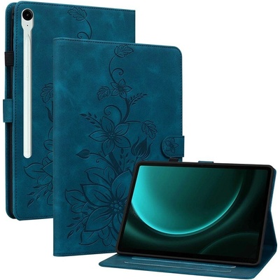 Vsechnonamobil 129930 ART Lilie Sklápěcí pouzdro pro Samsung Galaxy Tab S9 FE / Tab S10 FE / Tab S10 Lite modré