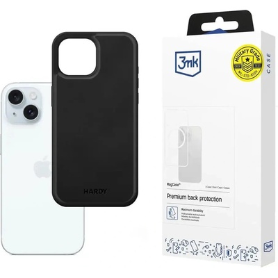 3mk Protection 3mk Hardy Apple Silky Leather MagCase за Apple iPhone 15 - черен (5903108548373)