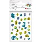 TITANUM Self-adhesive crystals blue-green 33pcs