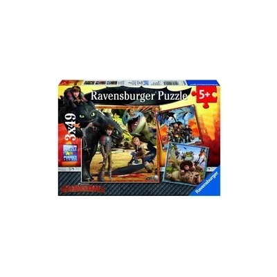 Ravensburger Jak vycvičit draka II. 3 x 49 dílků