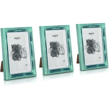 Image 1 of Casa Chic Lancaster, рамка за картини, правоъгълни, комплект 3 рамки, снимки 17 x 12 см, паспарту, дърво (ANTIC-5x7-3-TURSLV) (ANTIC-5x7-3-TURSLV)