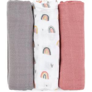 Petite&Mars Moussy пелени от плат Rose Rainbows 68 x 68 cm 3 бр