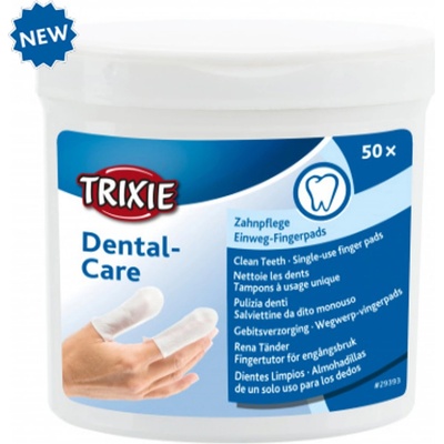 TRIXIE Dental use finger pads - тампони за почистване на зъби за кучета и котки 50 броя