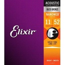 Elixir Acoustic Bronze 80/20 Nanoweb 11027 Custom Light