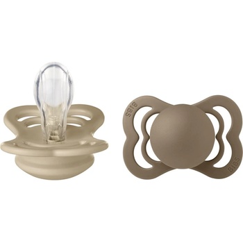 BIBS Supreme Silicone Size 1: 0+ months биберон Vanilla / Dark Oak 2 бр